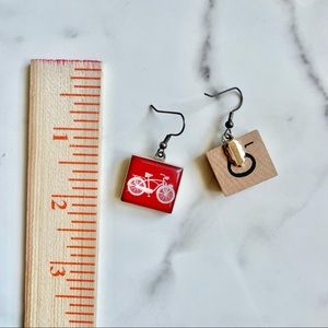 New scrabble tile earrings